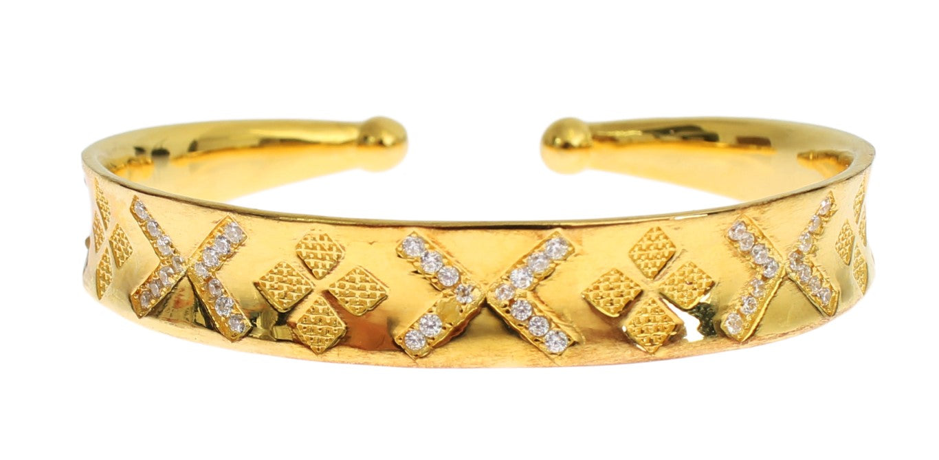 Elegant Gold Plated Silver CZ Bracelet