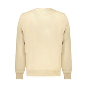 Beige Cotton Men Sweater