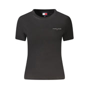 Black Cotton Women T-Shirt