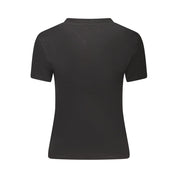 Black Cotton Women T-Shirt