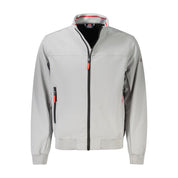 Gray Polyester Men Jacket