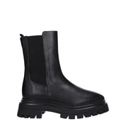 Black Leather Ankle Boots
