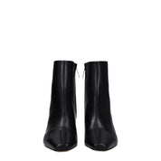 Black Leather Ankle Boots
