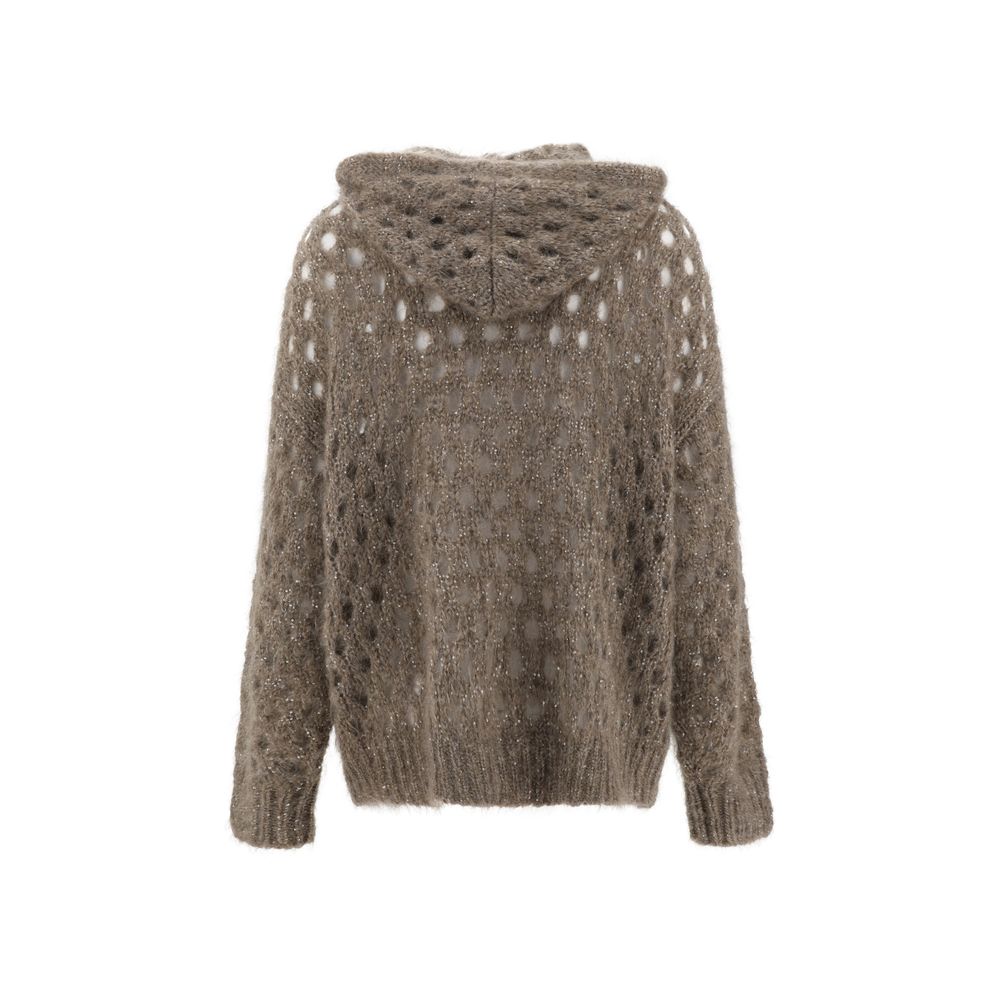 Perforated wool Cardigan