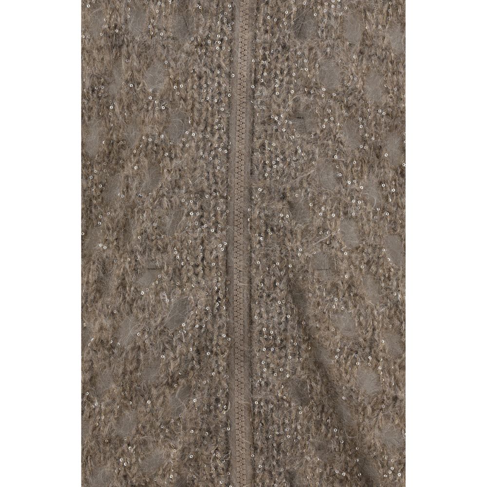 Perforated wool Cardigan