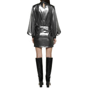 Abelia Laminated Mini Dress