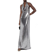 Sequin-Embellished Long Dress