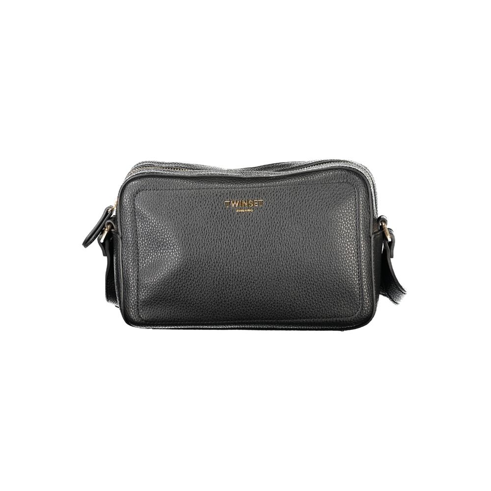 Black Polyurethane Women's Camera Bag