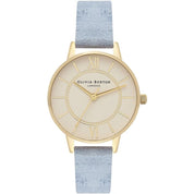 Blue Artificial Leather Watch