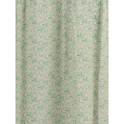 Silk long Dress with foliage print