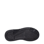 Black Leather Chunky Sneakers