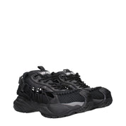 Black Leather Athletic Sneakers