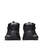 Black Leather Athletic Sneakers