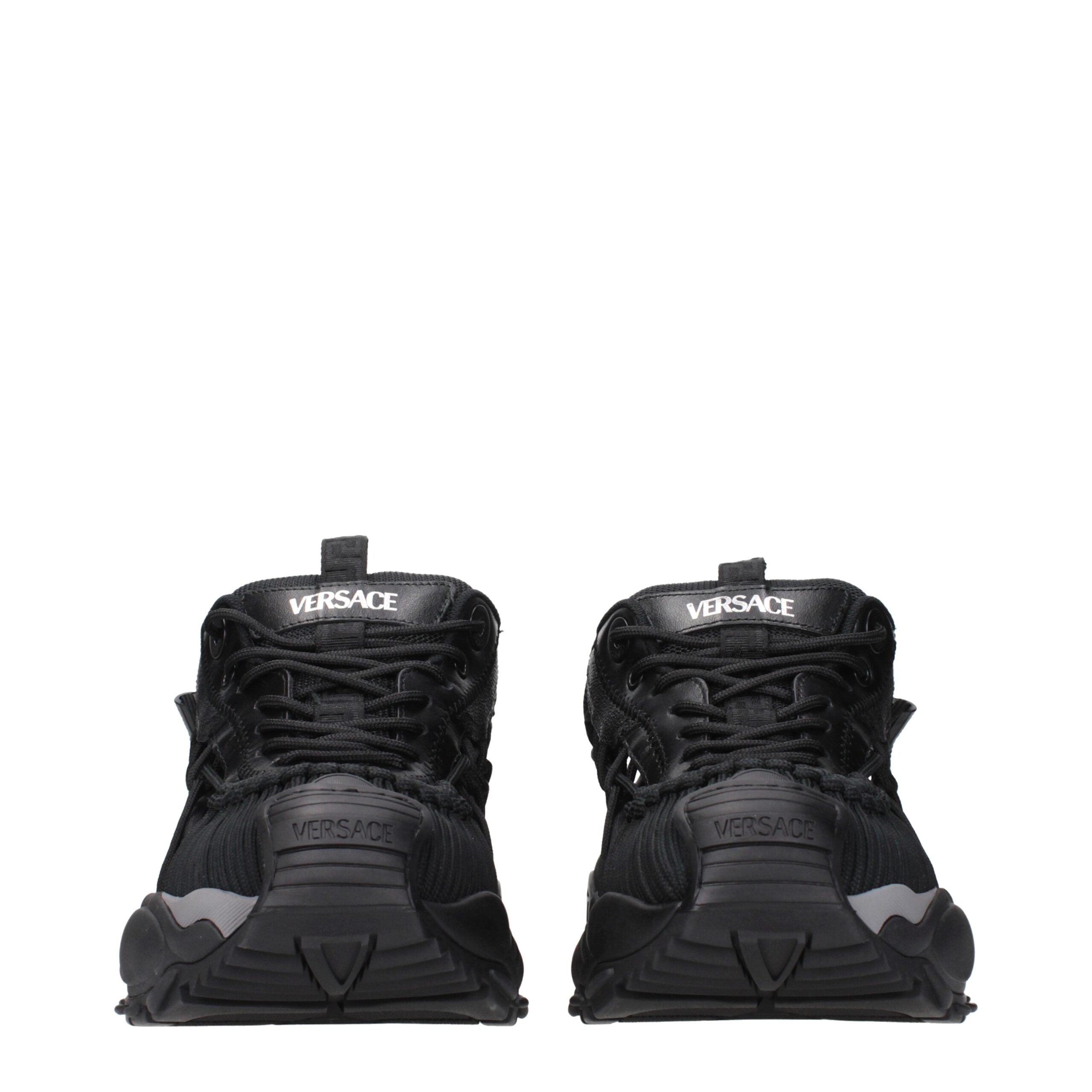 Black Leather Athletic Sneakers