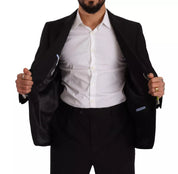 Blue Polyester Single Breasted Formal 2 Piece Suit