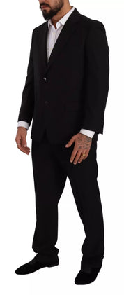 Blue Polyester Single Breasted Formal 2 Piece Suit