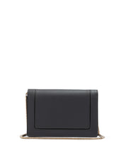 Dark Grey Leather Clutch Bag