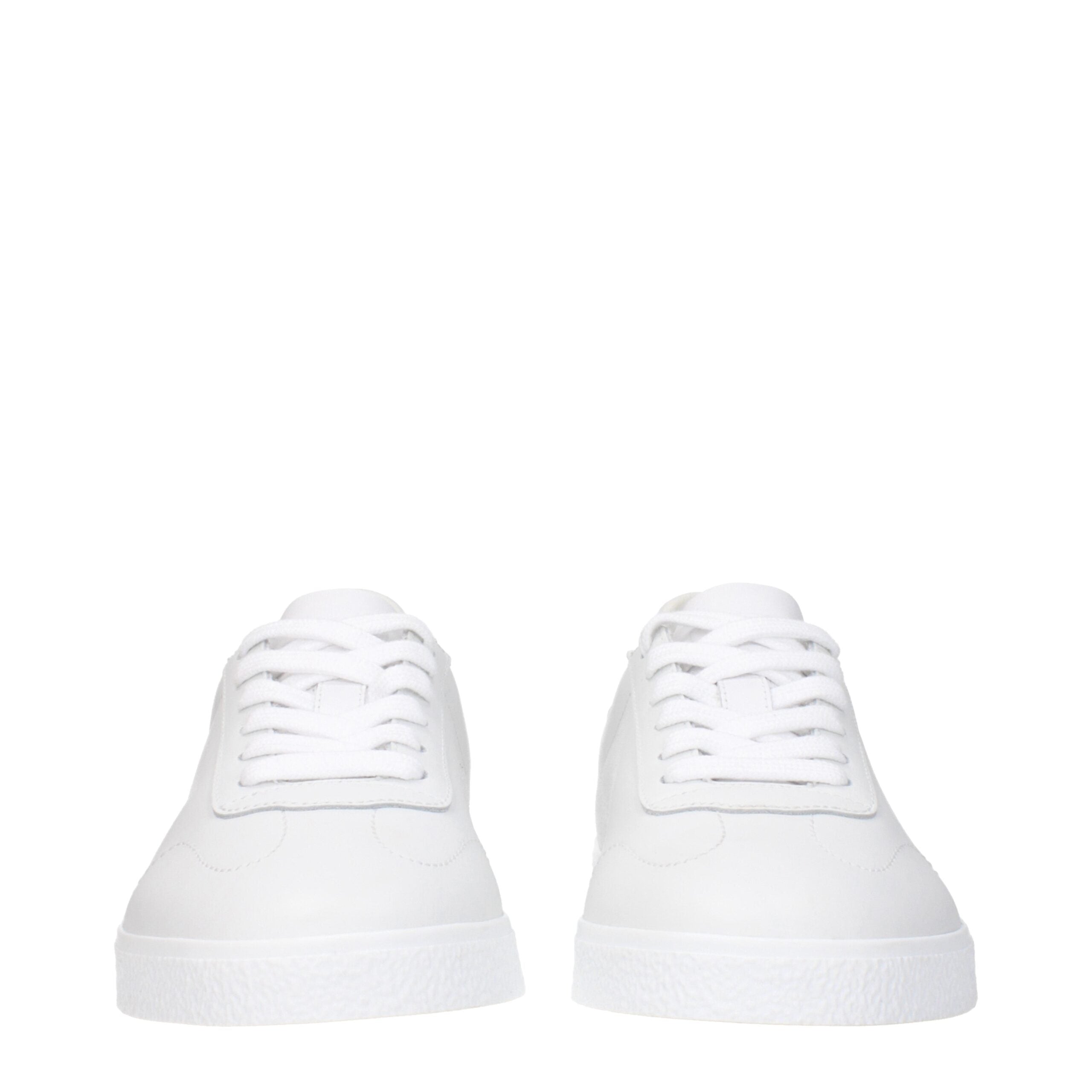 White Leather Low Tops