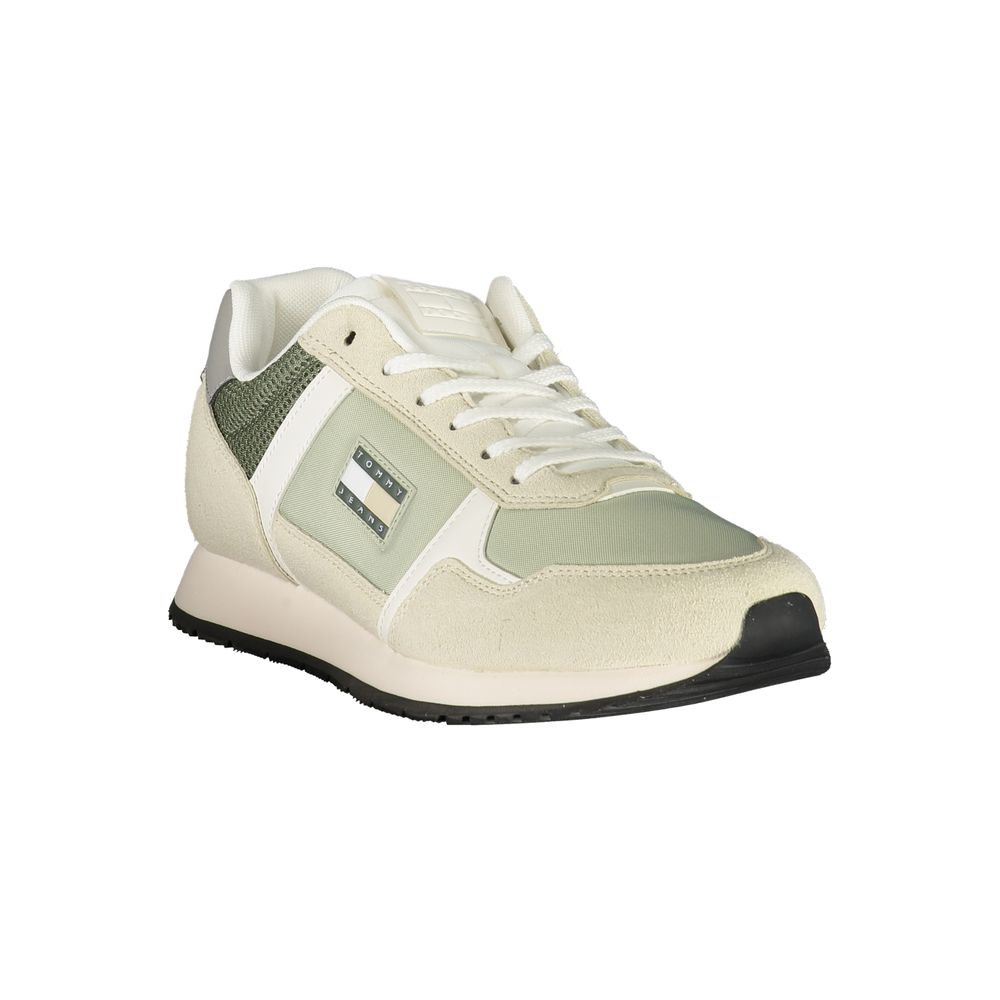 Green Polyester Men Sneaker