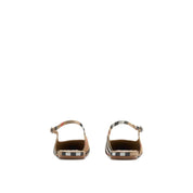 Check Birdie Slingback Ballerina Flats
