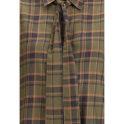 Green Cotton Pattern Shirt