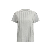 Striped T-Shirt with mini sequins