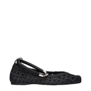 Black Leather Ballet Flats