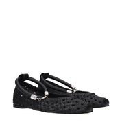 Black Leather Ballet Flats