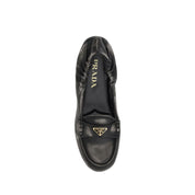 Vintage-effect Leather Loafers