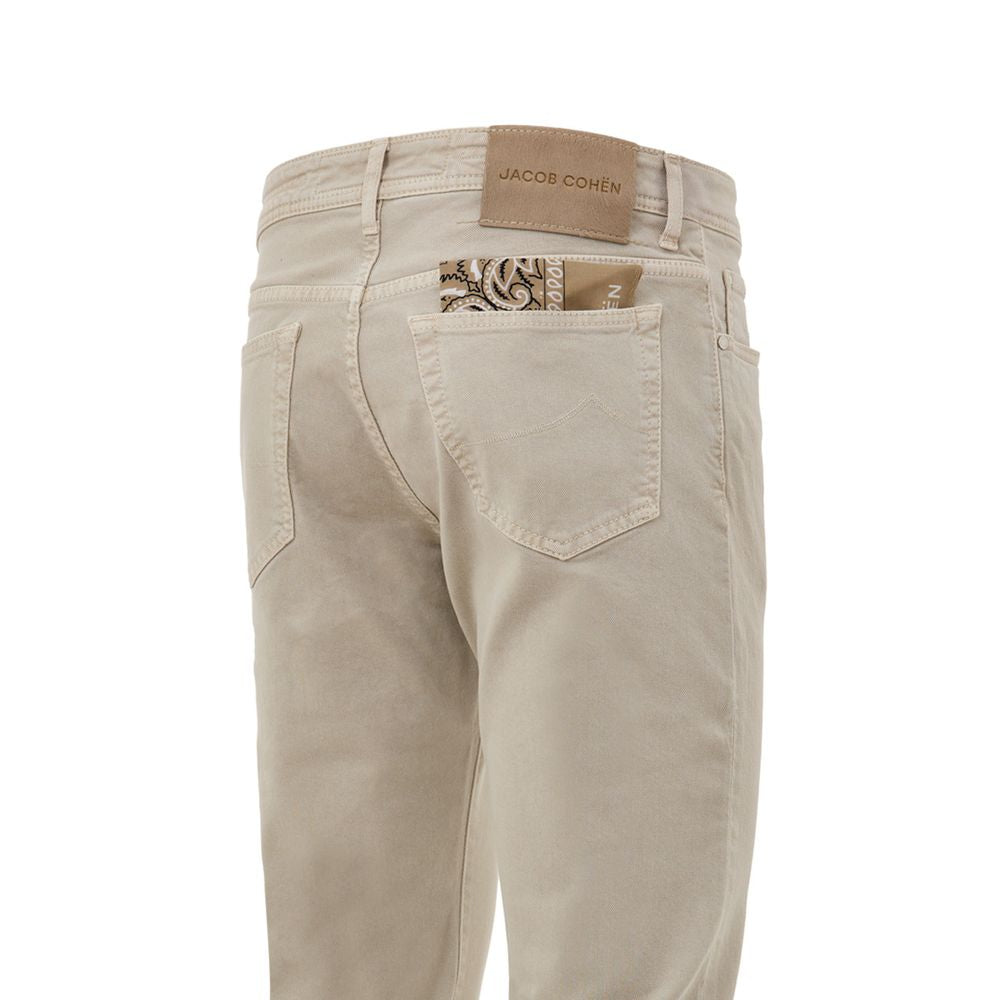 Beige Cotton Jeans Denim