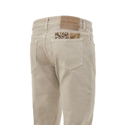 Beige Cotton Jeans Denim