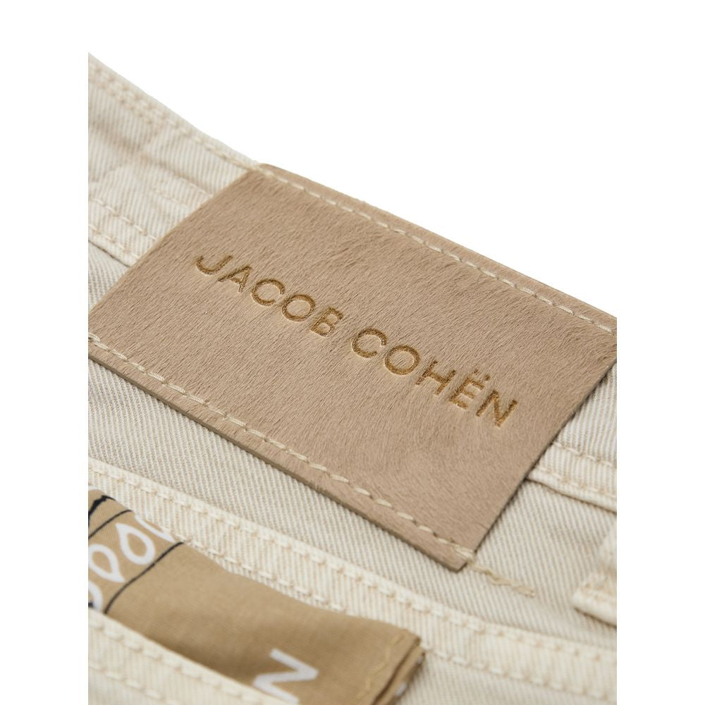 Beige Cotton Jeans Denim