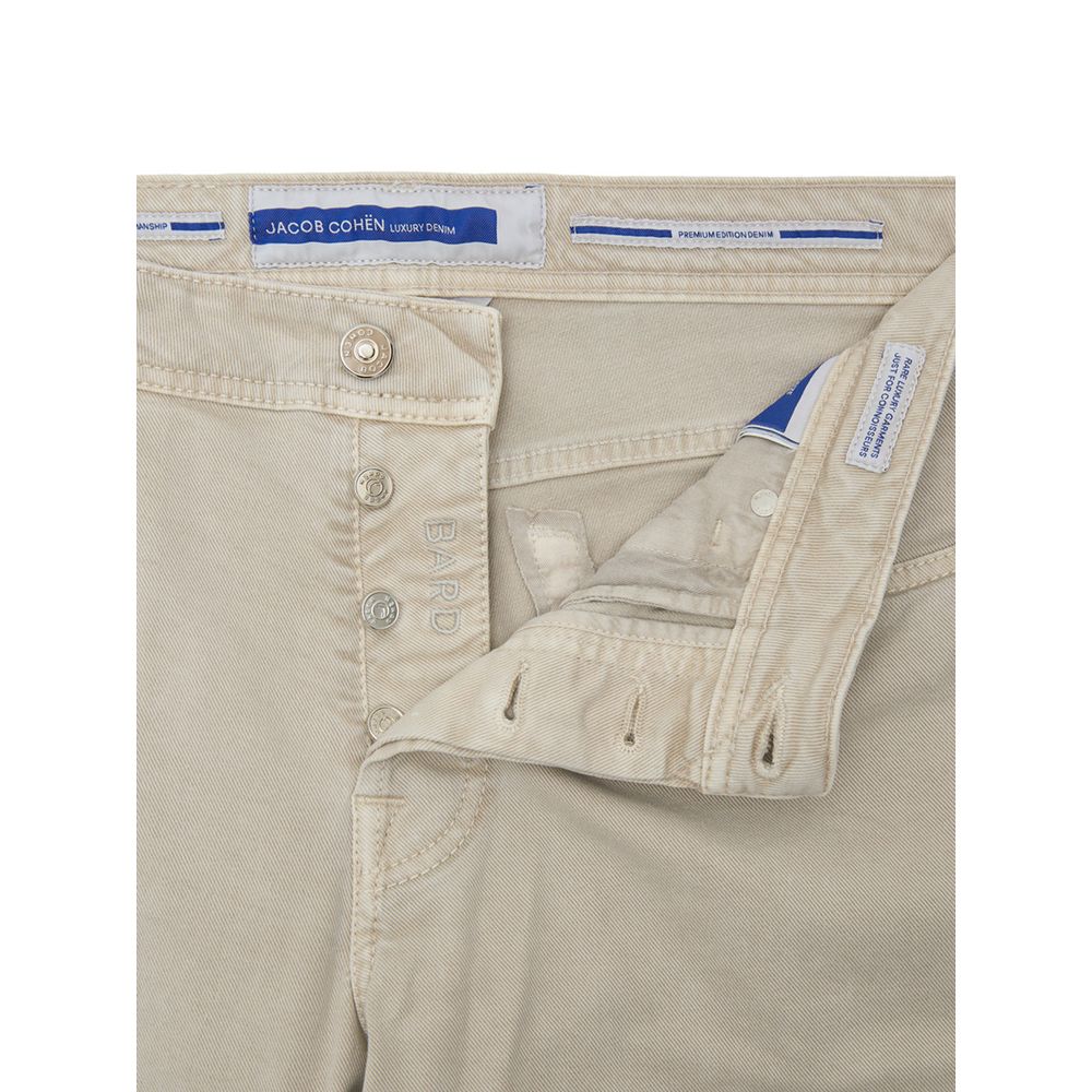 Beige Cotton Jeans Denim