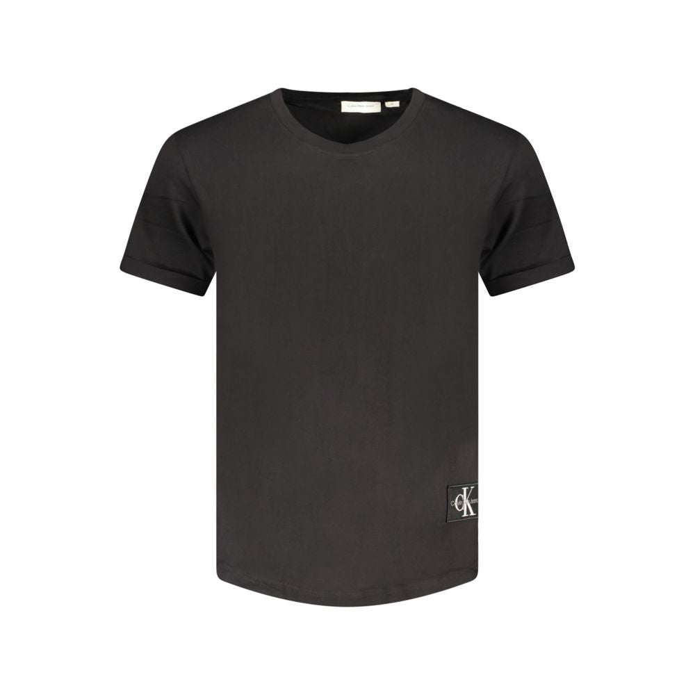 Black Cotton Men T-Shirt
