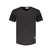 Black Cotton Men T-Shirt