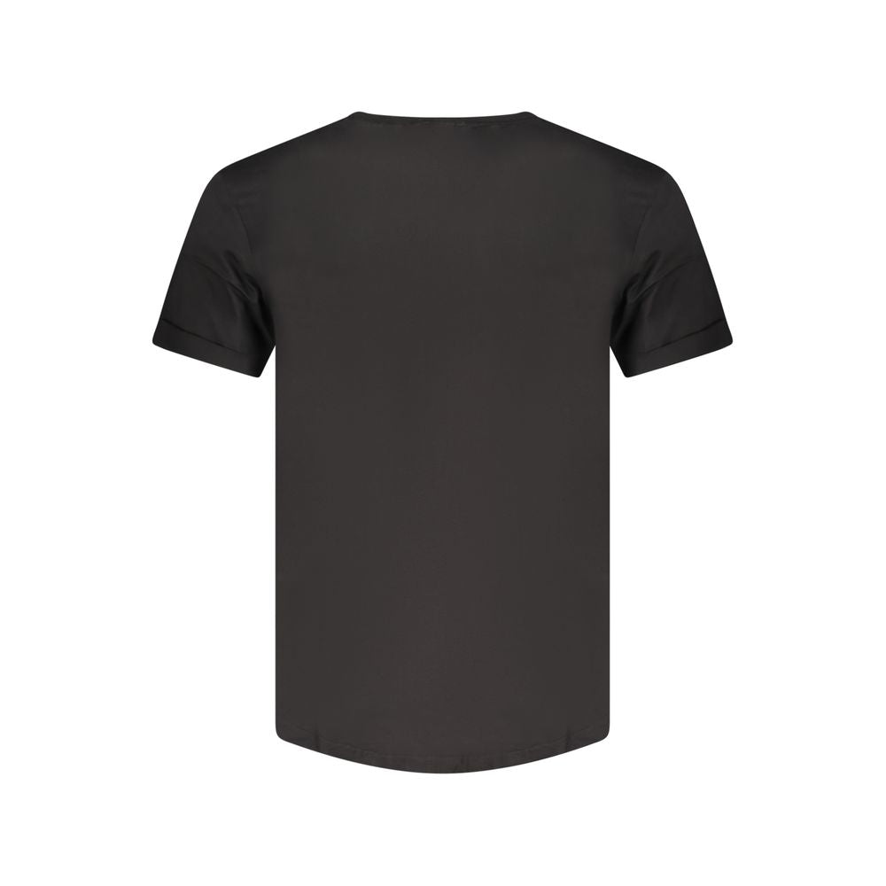 Black Cotton Men T-Shirt