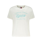 White Cotton Women T-Shirt