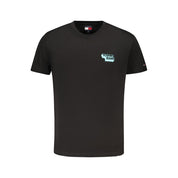 Black Cotton Men T-Shirt