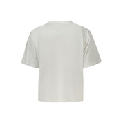 White Cotton Women T-Shirt