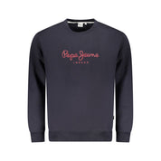 Blue Cotton Men Sweater