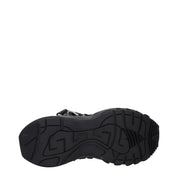 Black Fabric Chunky Sneakers