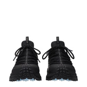 Black Fabric Athletic Sneakers