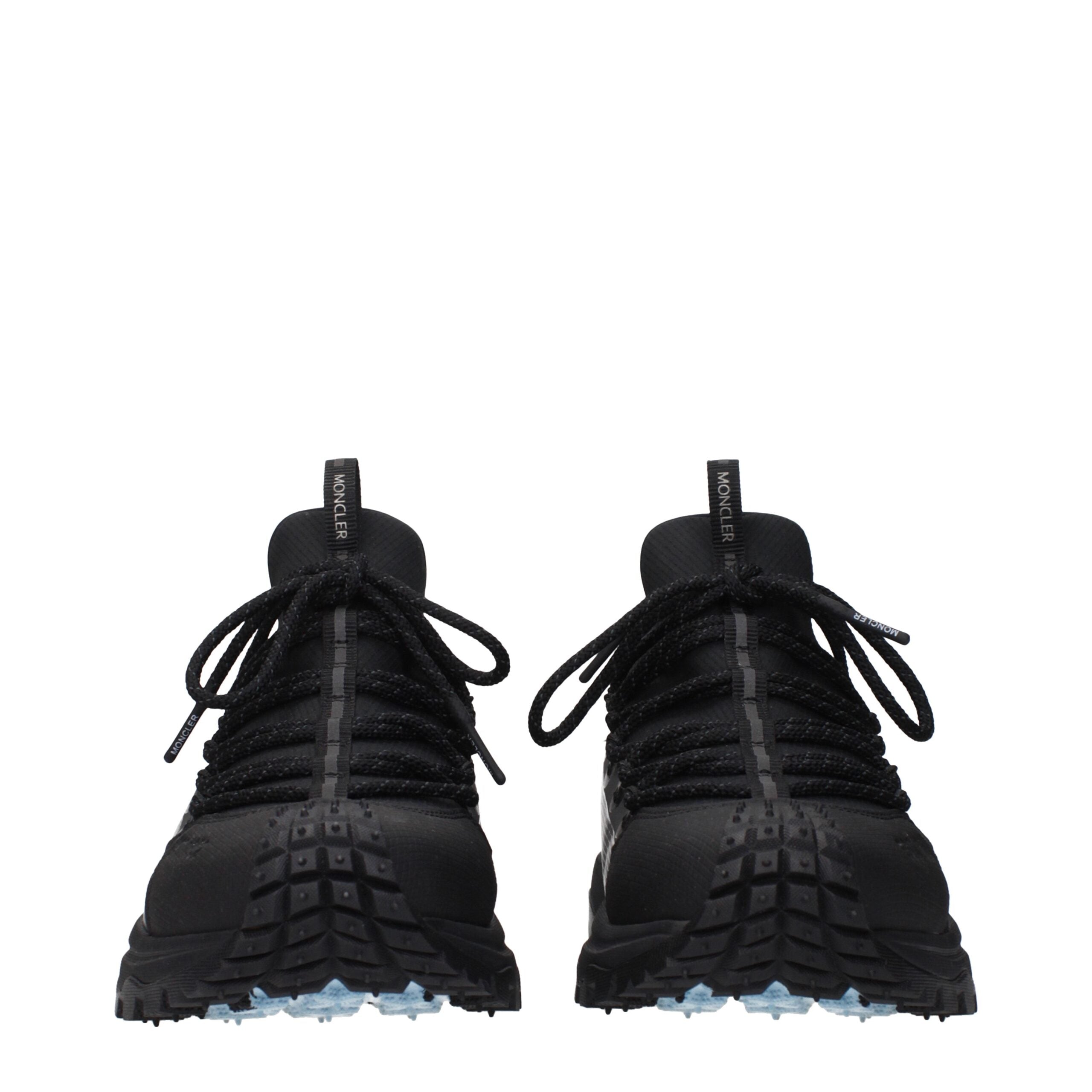 Black Fabric Athletic Sneakers