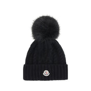 Cashmere blend Hat with pom-pon
