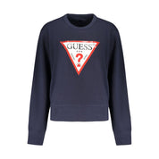 Blue Cotton Women Sweater