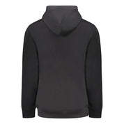 "Black Cotton Men Sweater with Central Pocket"