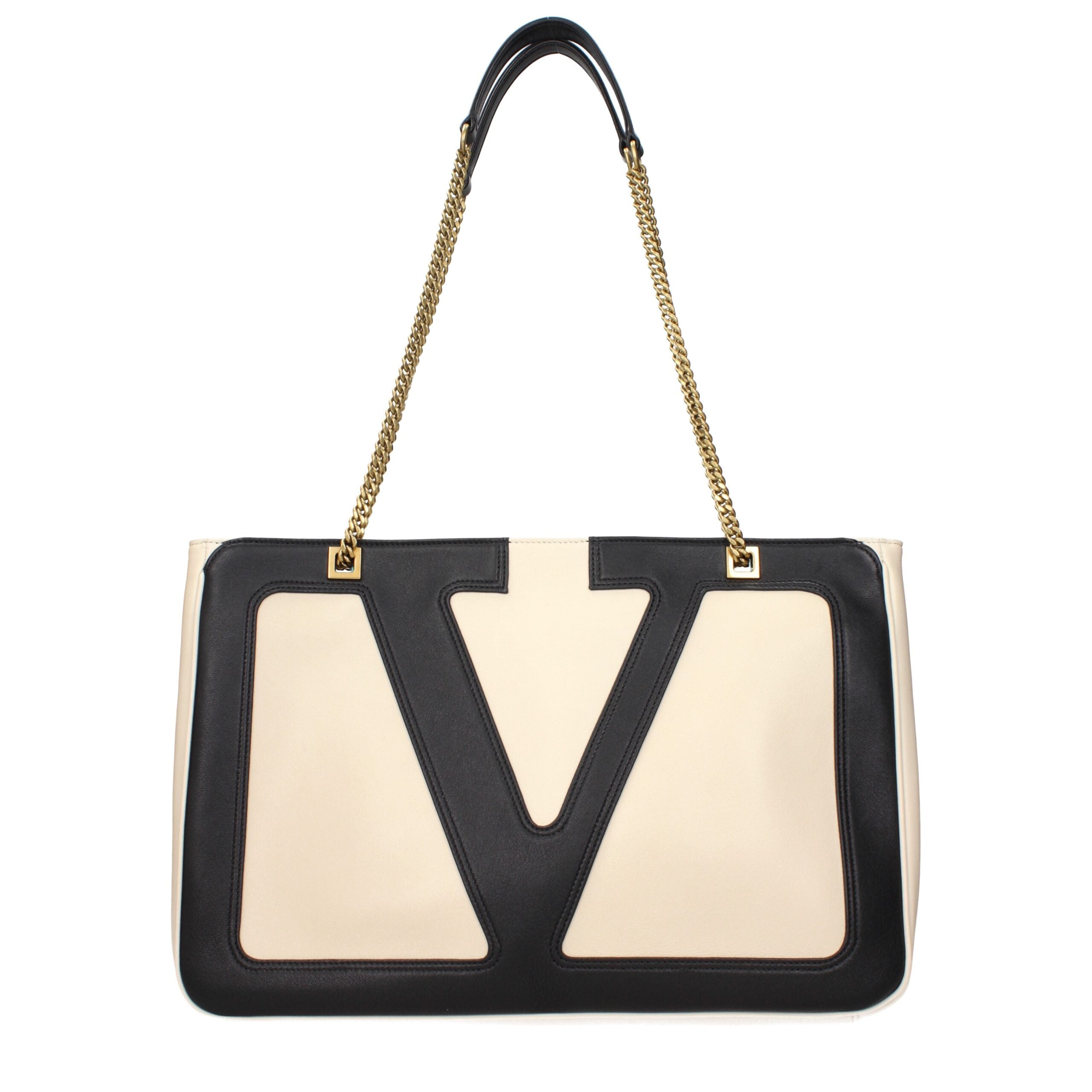 Beige Leather Shoulder Bags