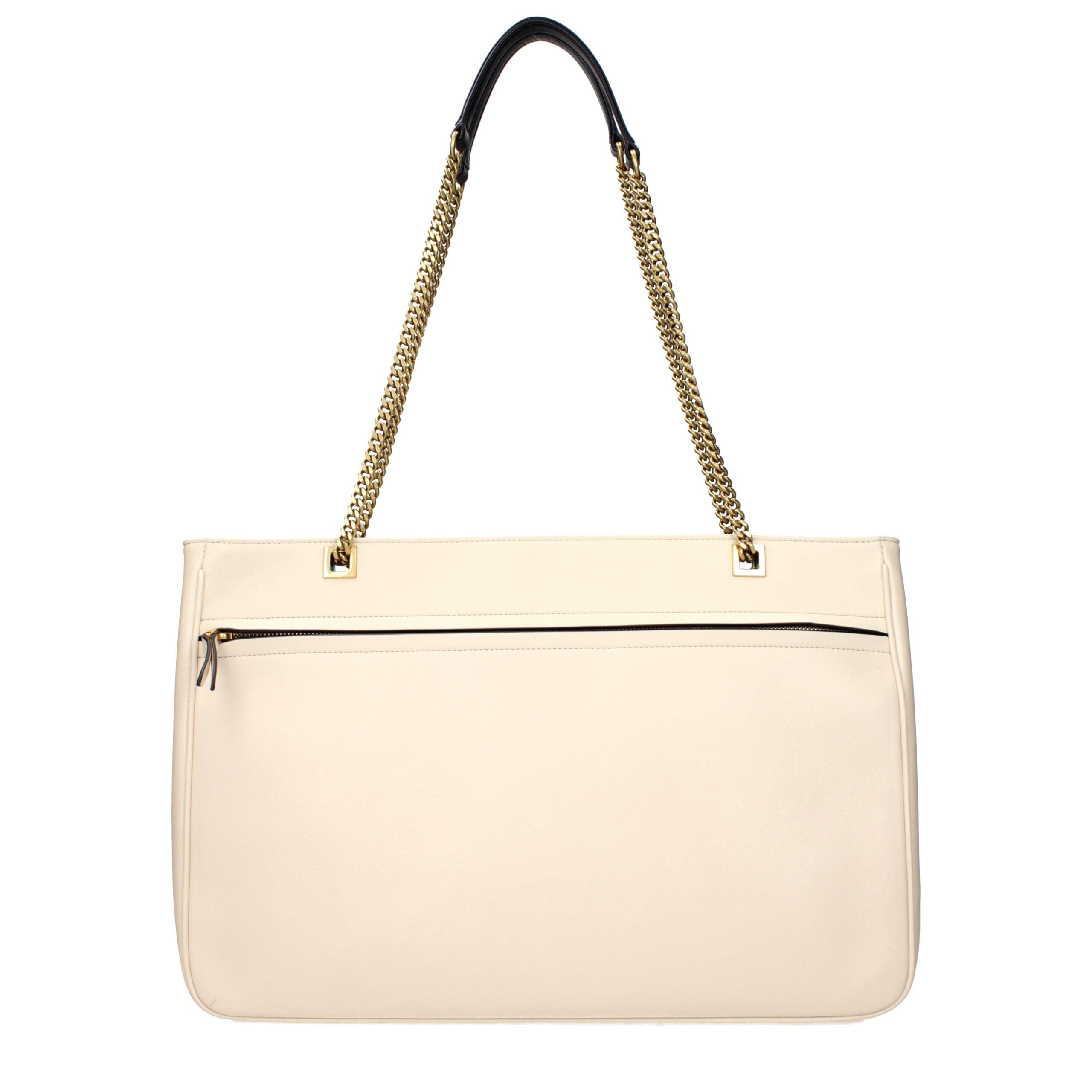 Beige Leather Shoulder Bags
