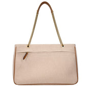 Beige Fabric Shoulder Bags