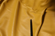 Polyester Belted Shirt Midi Long Sleeve Yellow Mustard